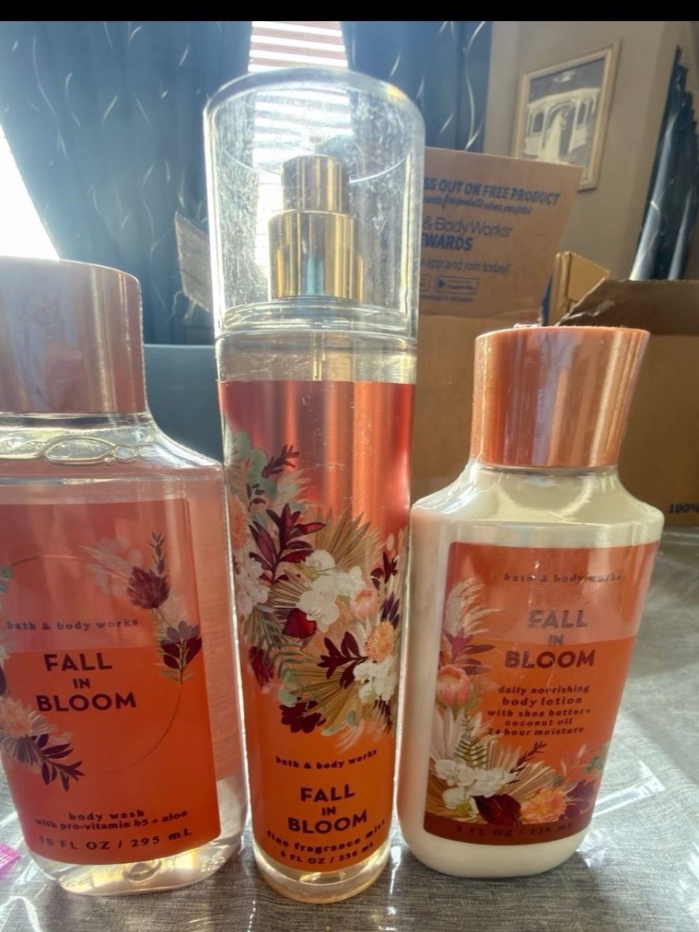 Bath & Body Works Fall in Bloom Fragrance Mist & Lotion Set - Copper/Peach